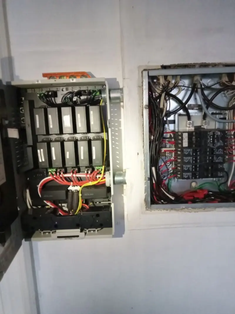 Electrical panel upgrade completed for Security Camera Wiring in Woodstock